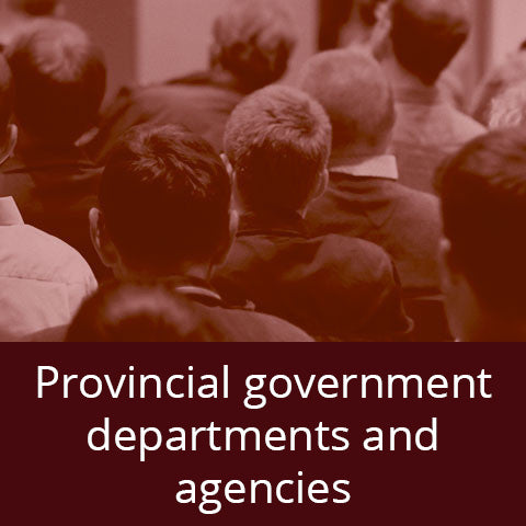 Provincial government departments and agencies